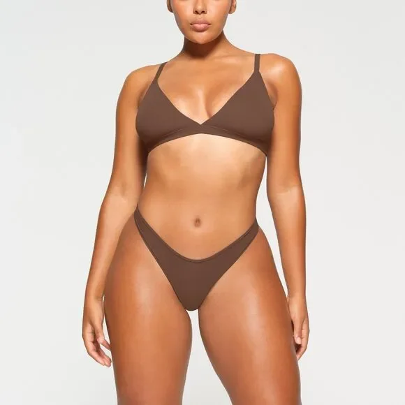 Skims Fits Everybody Triangle Bralette Jasper Size XS - Picture 2 of 9